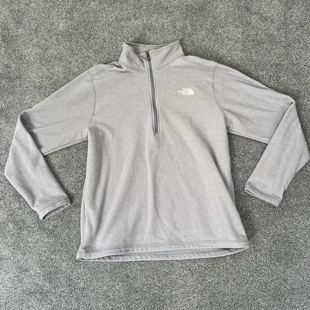 The North Face Quarter Zip Fleece Pullover Jacket Gray Mens XL Outdoor
